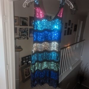 CHRISTMAS OR NEW YEAR'S EVE SEQUENCE DRESS